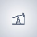 Pumping station, Pump oil, vector best flat icon Royalty Free Stock Photo