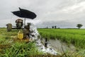 Pumping water into the fields Royalty Free Stock Photo
