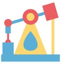 Pumpjack Isolated Color Vector icon that can be easily modified or edit