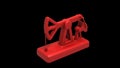 Pumpjack. Toy. Animated 3d model.