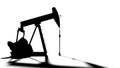 Pumpjack on white background. Industrial animation