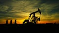 Pumpjacks at sundown Royalty Free Stock Photo