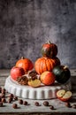 Pumpkin and Apple Pie Ingredients Royalty Free Stock Photo