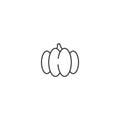 Pumpkin autumn farm line icon. Pumkin harvest season Royalty Free Stock Photo