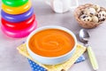 Pumpkin baby soup puree Royalty Free Stock Photo