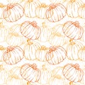 Pumpkin Background seamless pattern