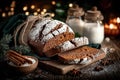 Pumpkin bread with spices Christmas quick bread Royalty Free Stock Photo