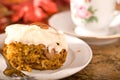 Pumpkin Cake with Frosting Royalty Free Stock Photo