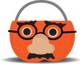 Pumpkin Candy Holder Wearing Disguise