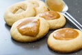 Pumpkin caramel cookies