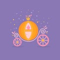 Pumpkin carriage for Cinderella cartoon fairy-tale Royalty Free Stock Photo