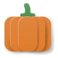 Pumpkin Cartoon Vegetable in Papercraft Style