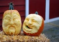 Pumpkin carvings Royalty Free Stock Photo