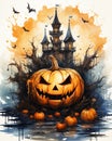 The Pumpkin Castle of Niflheim: A Control Freak's Nightmare Royalty Free Stock Photo