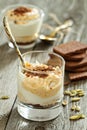 Pumpkin Cheesecake in a glass Royalty Free Stock Photo