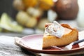 Pumpkin Cheesecake Pie Royalty Free Stock Photo