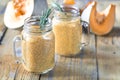 Pumpkin chia seed pudding Royalty Free Stock Photo