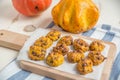 Pumpkin chocolate chip cookies Royalty Free Stock Photo