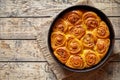 Pumpkin cinnamon bun rolls homemade sweet fall dessert bread food