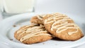 Pumpkin cookies and a glass of milk