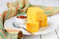 Pumpkin and Cornmeal Bread with Corn Kernels Royalty Free Stock Photo