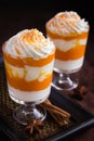 Pumpkin and cream cheese dessert Royalty Free Stock Photo