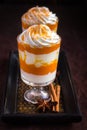 Pumpkin and cream cheese dessert Royalty Free Stock Photo