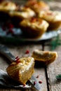 PUMPKIN CREAM CHEESE SWIRL MUFFINS. Royalty Free Stock Photo