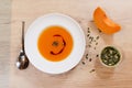 Pumpkin cream soup - Organic Vegetarian - Vegan.