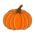 Pumpkin. Cute hand drawn illustration vector. Royalty Free Stock Photo