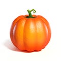 Pumpkin 3d rendering, on white background