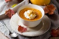 Pumpkin dessert in a mug Royalty Free Stock Photo