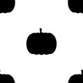 Pumpkin elements seamless background. Halloween tileable pattern. Royalty Free Stock Photo