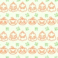 Pumpkin emoji icons pattern