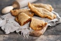 Homemade sweet pumpkin empanadillas Royalty Free Stock Photo