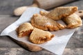 Homemade sweet pumpkin empanadillas Royalty Free Stock Photo