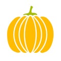 Pumpkin a flat vector color logo icon for websites, Halloween