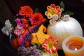 Pumpkin Floral Centerpiece Royalty Free Stock Photo