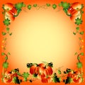 Pumpkin frame Royalty Free Stock Photo