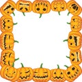 Pumpkin frame Royalty Free Stock Photo