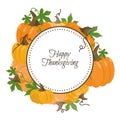 Pumpkin frame for thanksgiving design.