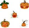 pumpkin fruit with Halloween shapes with various characters is perfect for the needs of your Halloween day