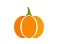 Pumpkin fruit icon, flat design symbol