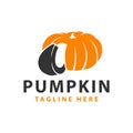Pumpkin fruit modern logo