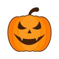 Pumpkin ghost face mask Halloween concept vector