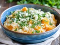 Pumpkin and Gorgonzola risotto Royalty Free Stock Photo