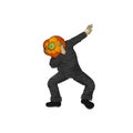 Pumpkin gourd vegetable man dancing dab step