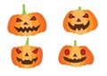 Pumpkin Halloween design on white background