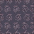 Pumpkin halloween graphic monochrome seamless pattern Royalty Free Stock Photo