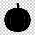 Pumpkin Halloween icon vector. October celebration flat silhouette illustration isolated design